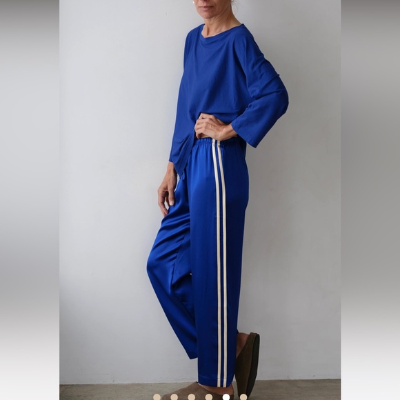 DONNI The Silk Stripe Crop Pant - Picture 5 of 8